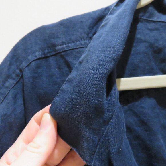 POSSE 100% Linen Phoenix Playsuit Romper in Navy Blue Minimalist - Size M/L - Picture 6 of 16